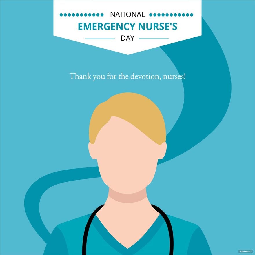 Free National Emergency Nurse’s Day Flyer Vector