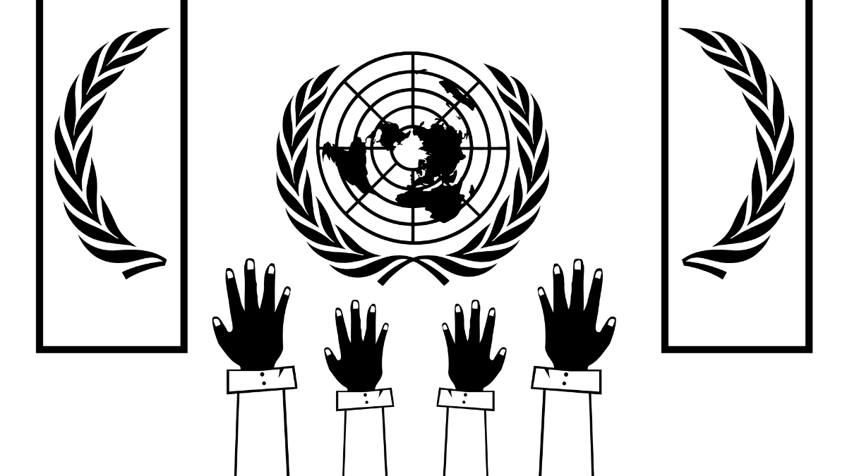 Free United Nations Day Drawing Background Template