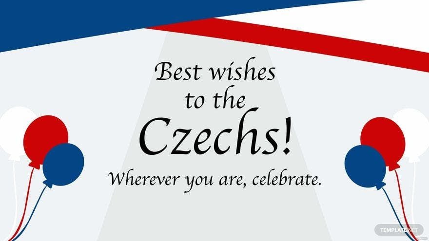 Free Czech Founding Day Wishes Background in PDF, Illustrator, PSD, EPS, SVG, JPG, PNG