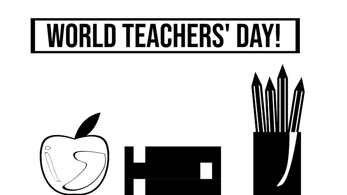 World Teachers’ Day Drawing Background Template