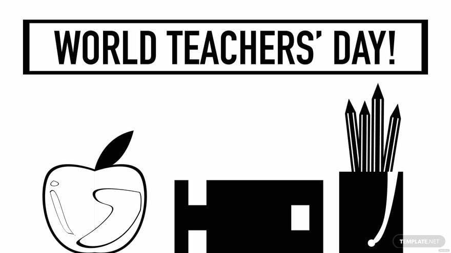 World Teachers’ Day Drawing Background