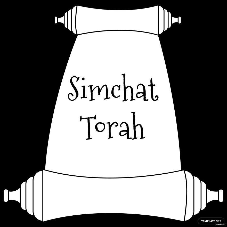 Simchat Torah Drawing Vector