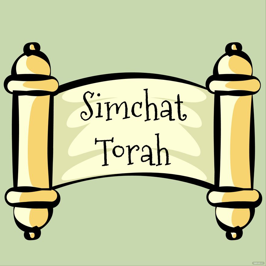 Simchat Torah Cartoon Vector