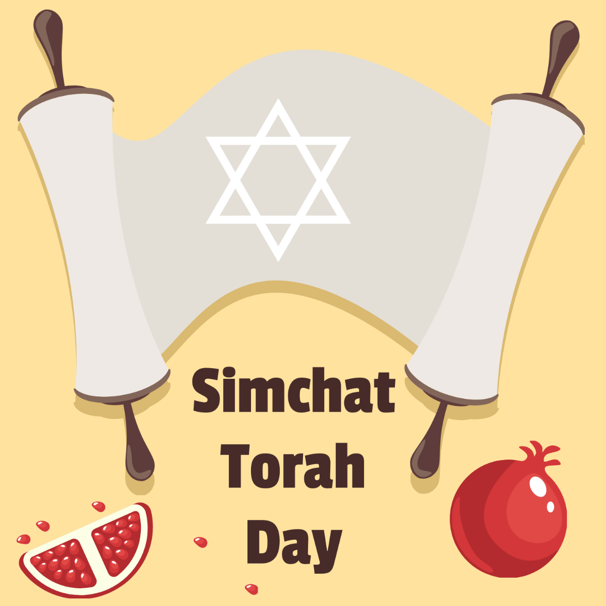 Simchat Torah Day Vector Template