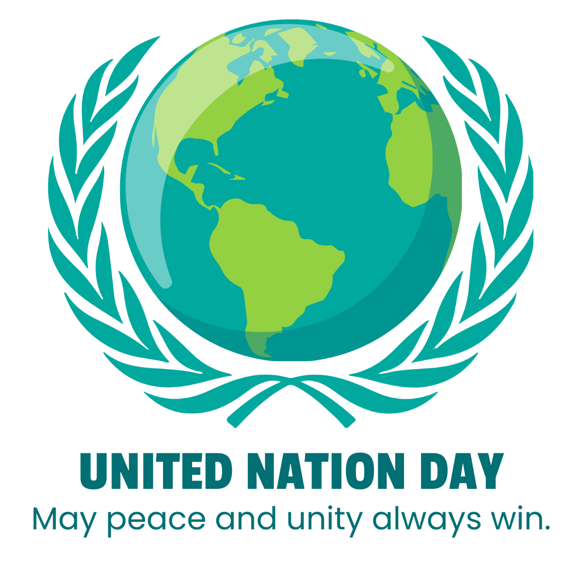 United Nations Day Wishes Vector Template