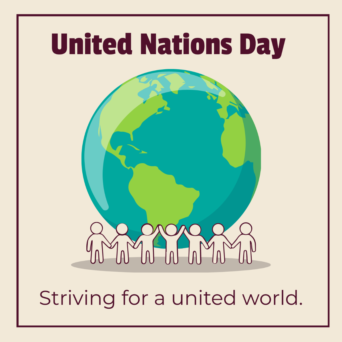 United Nations Day Poster Vector Template