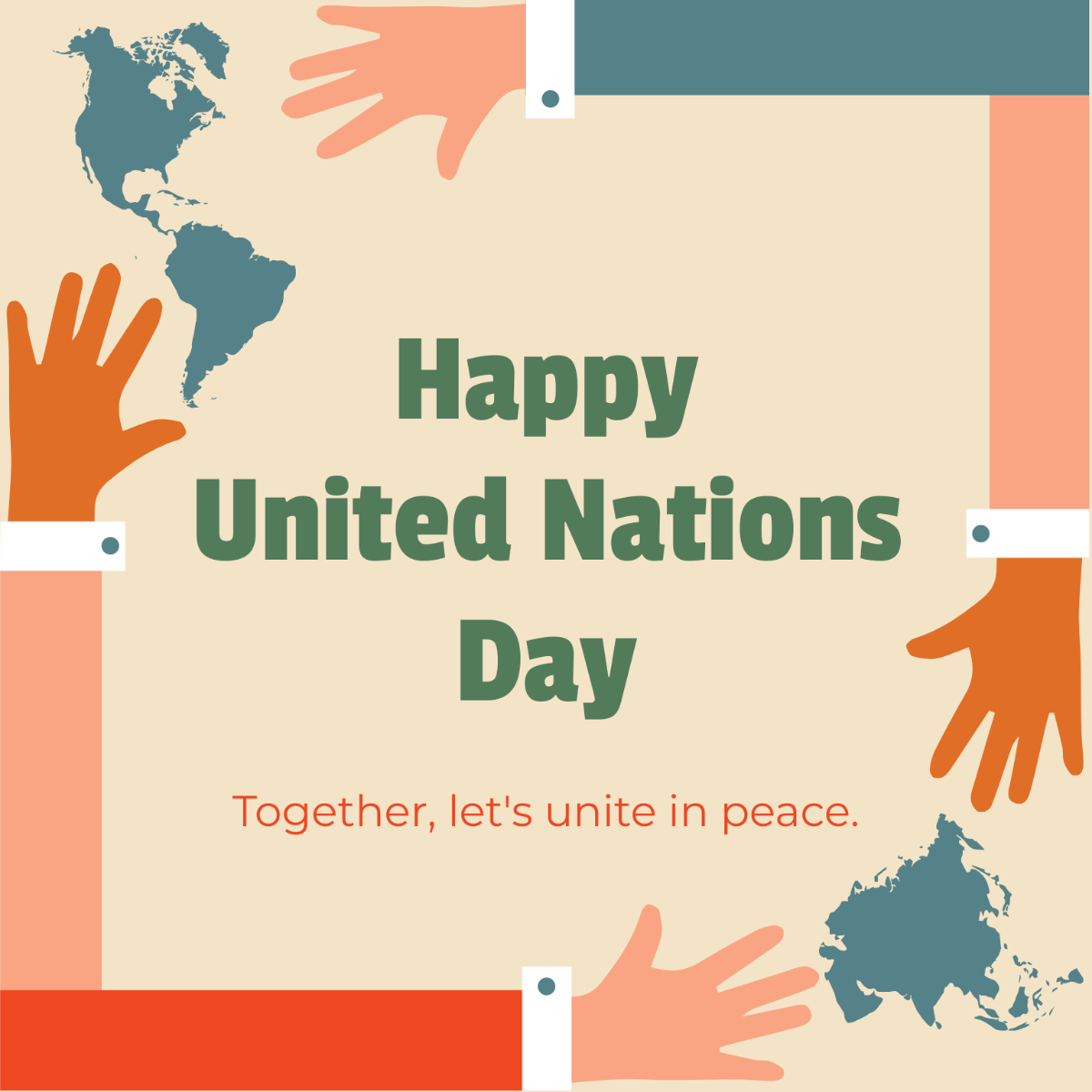 Free United Nations Day Greeting Card Vector Template
