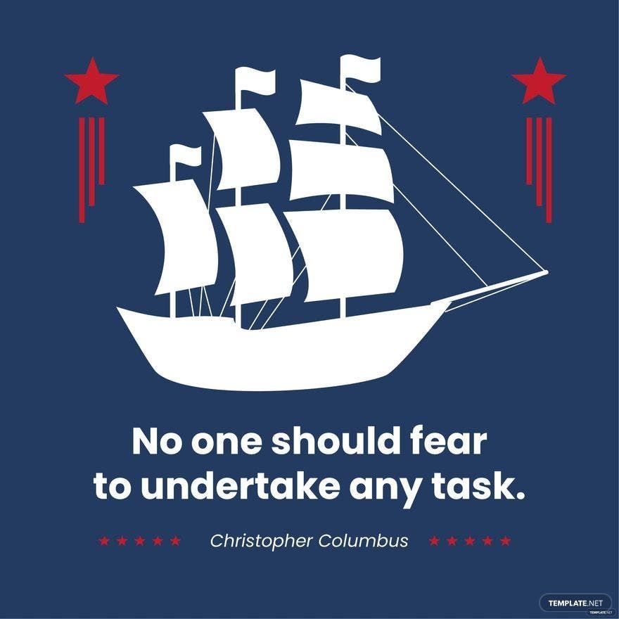 Columbus Day Quote Vector in Illustrator, PSD, EPS, SVG, JPG, PNG