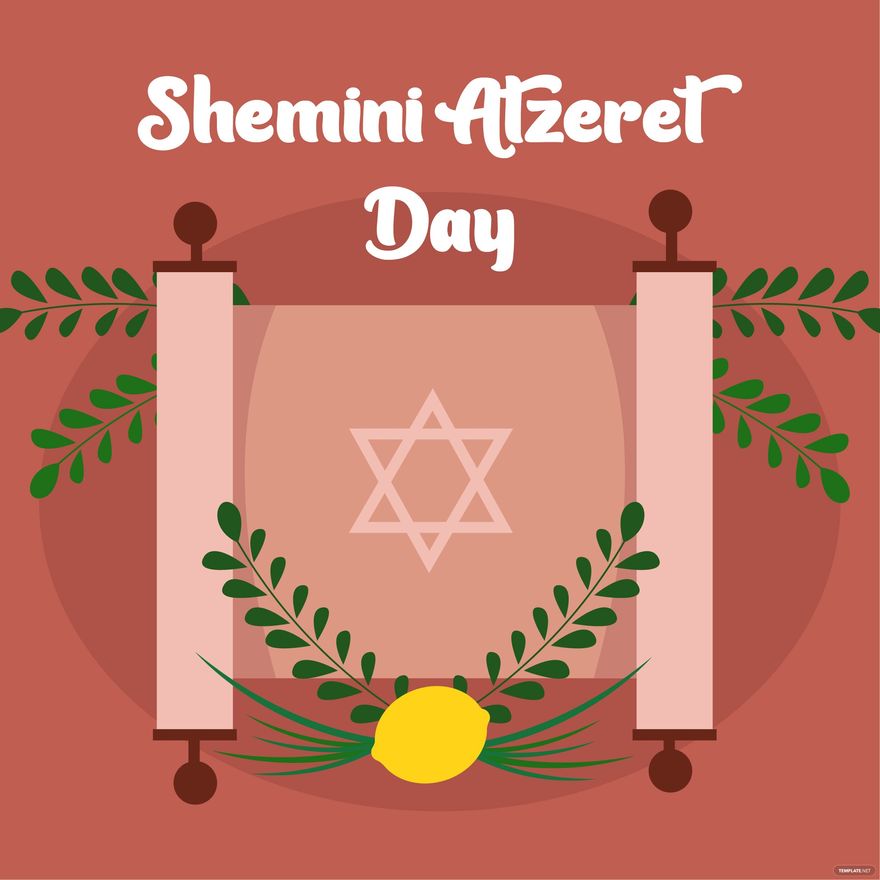 Free Shemini Atzeret Day Vector