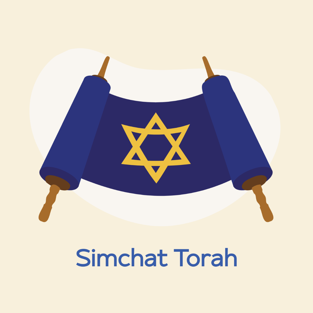 Simchat Torah Illustration Template