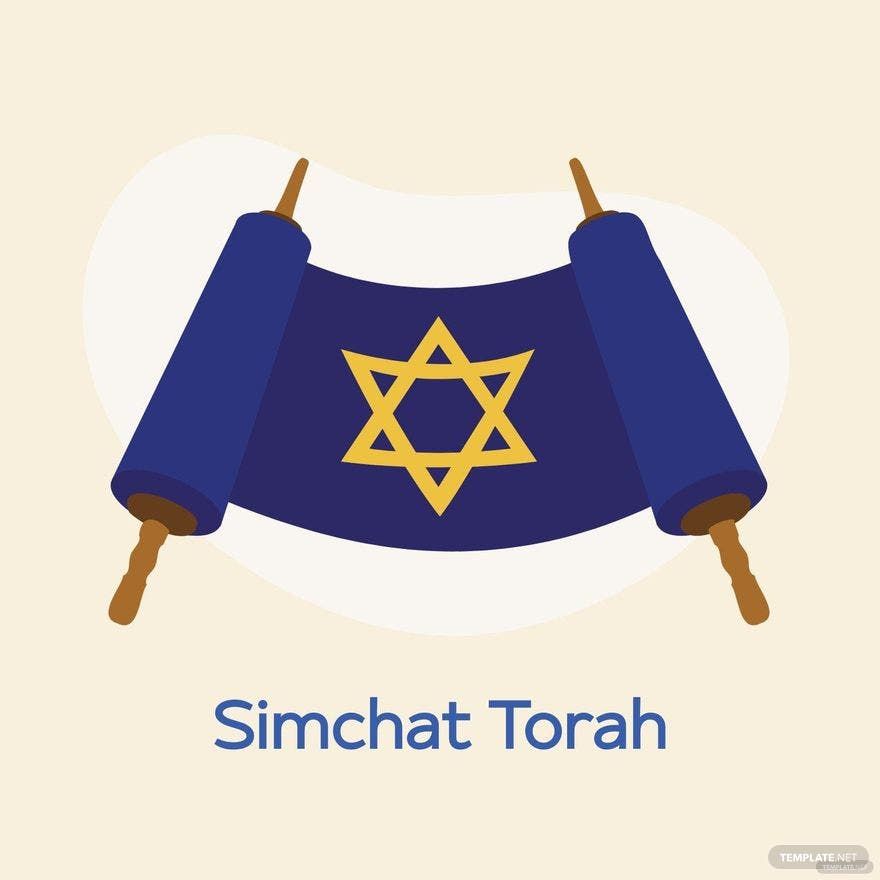 Simchat Torah Illustration in Illustrator, PSD, EPS, SVG, JPG, PNG
