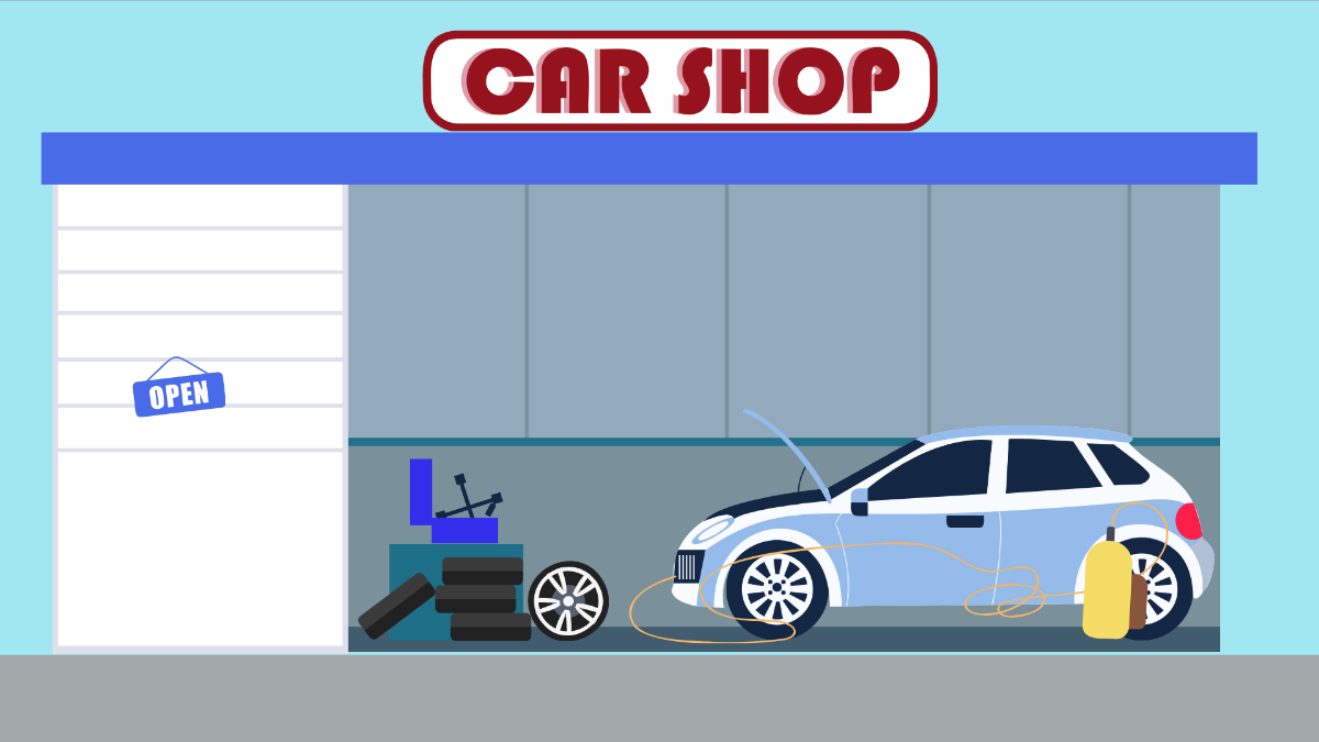 Car Shop Background Template