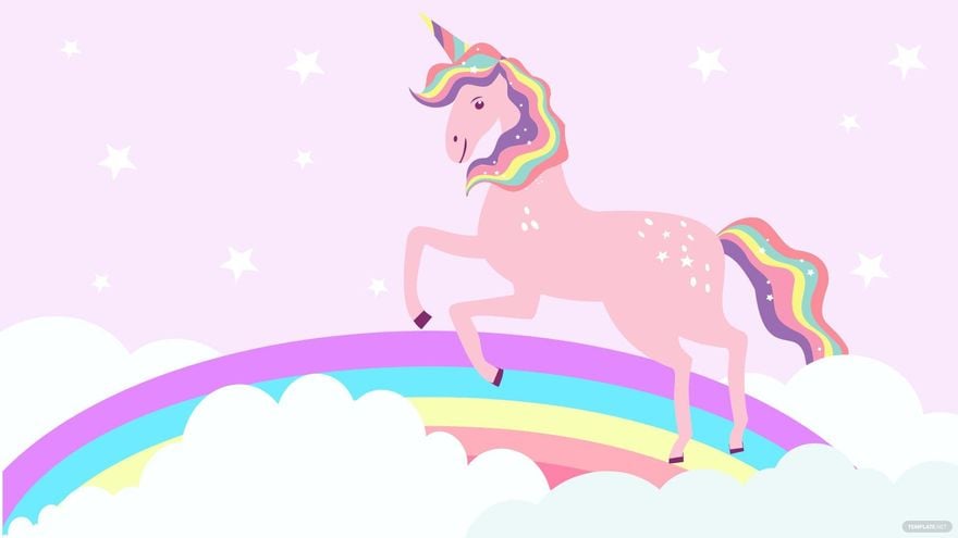 Unicorn Pastel Rainbow Background