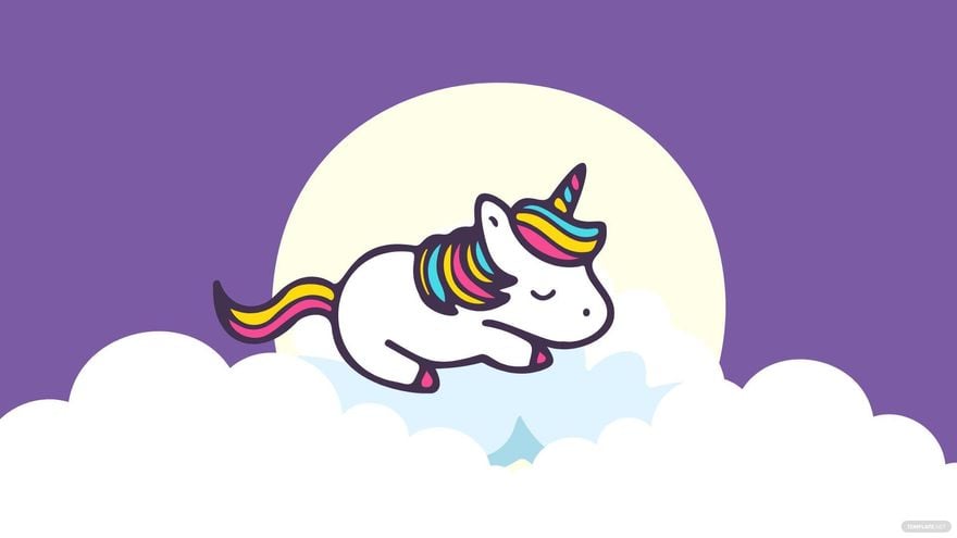 Free Purple Unicorn Background in Illustrator, EPS, SVG, JPG, PNG
