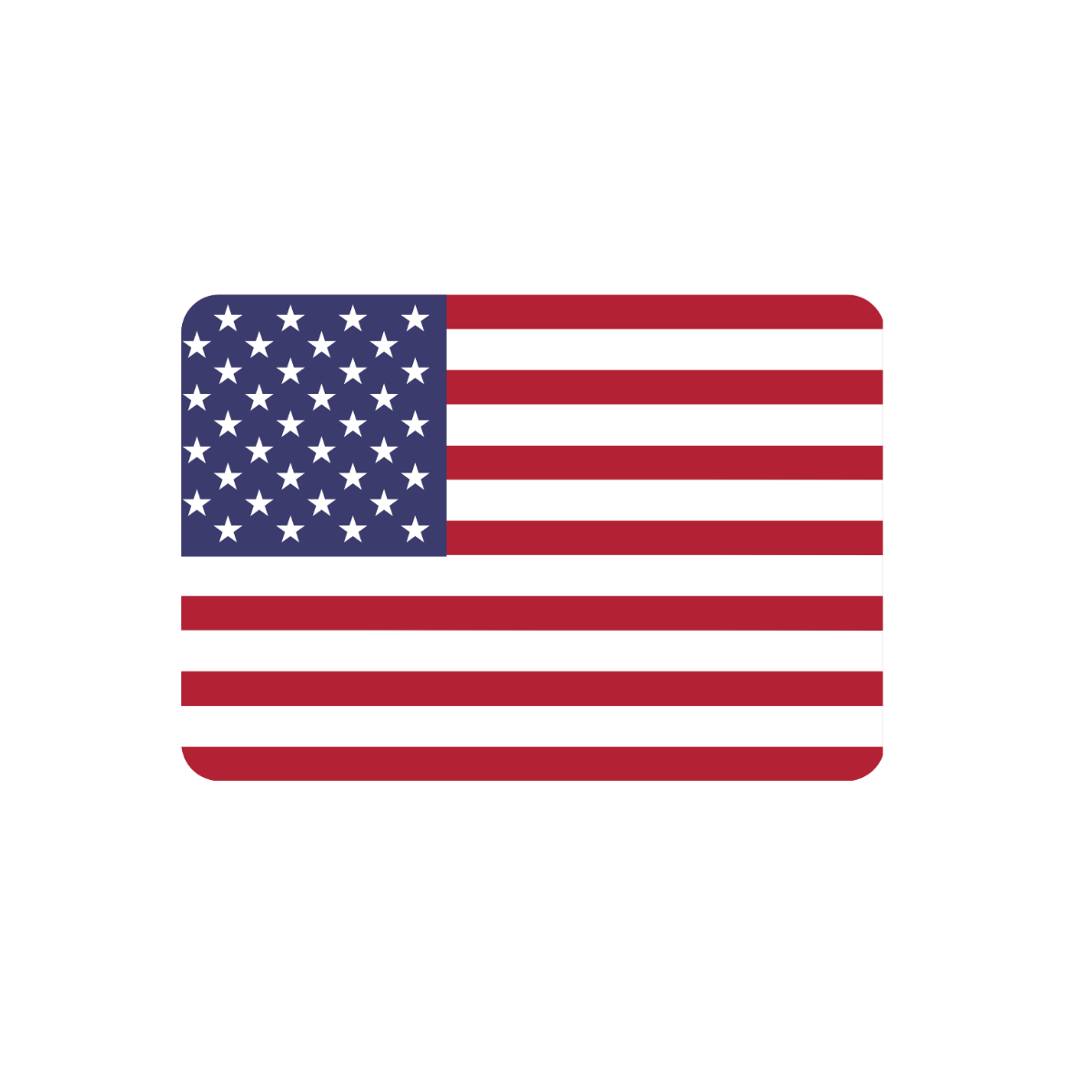 American Flag Map Clipart Template