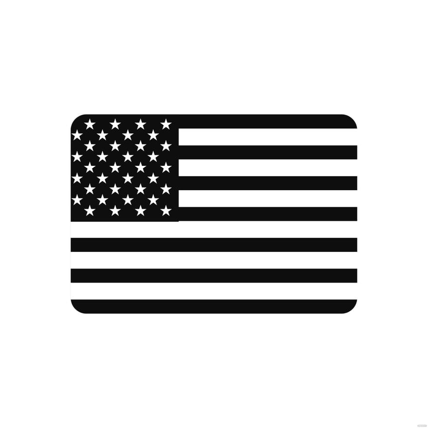 American Flag Clipart One Color