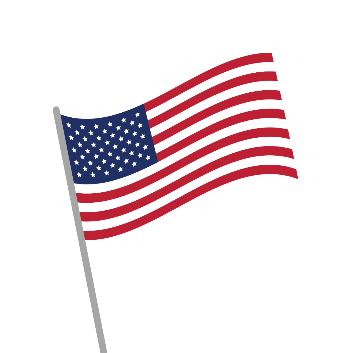 American Flag 50 Stars Clipart Template