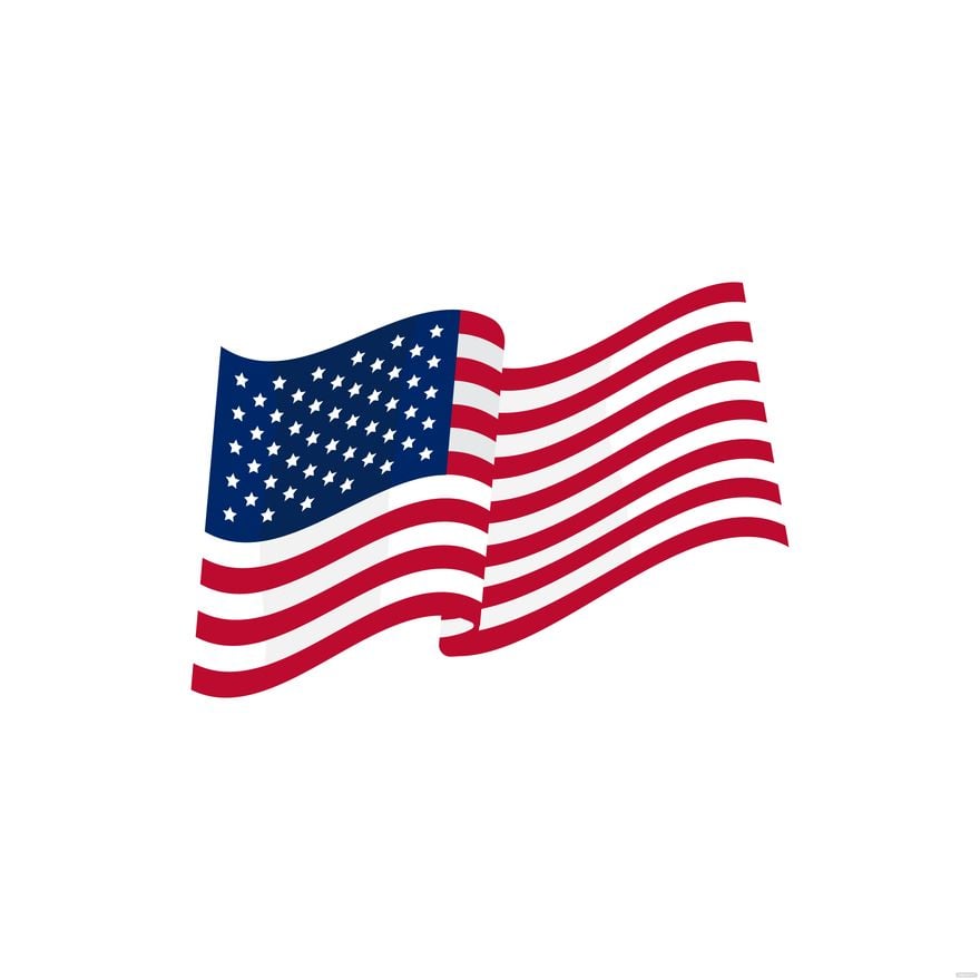 Flowing American Flag Clipart in Illustrator, PSD, EPS, SVG, JPG, PNG