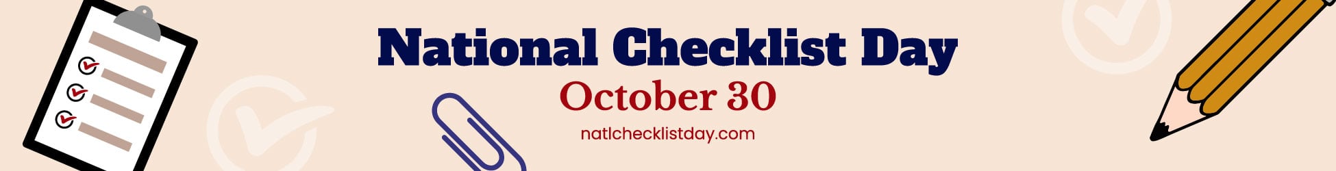 National Checklist Day Website Banner