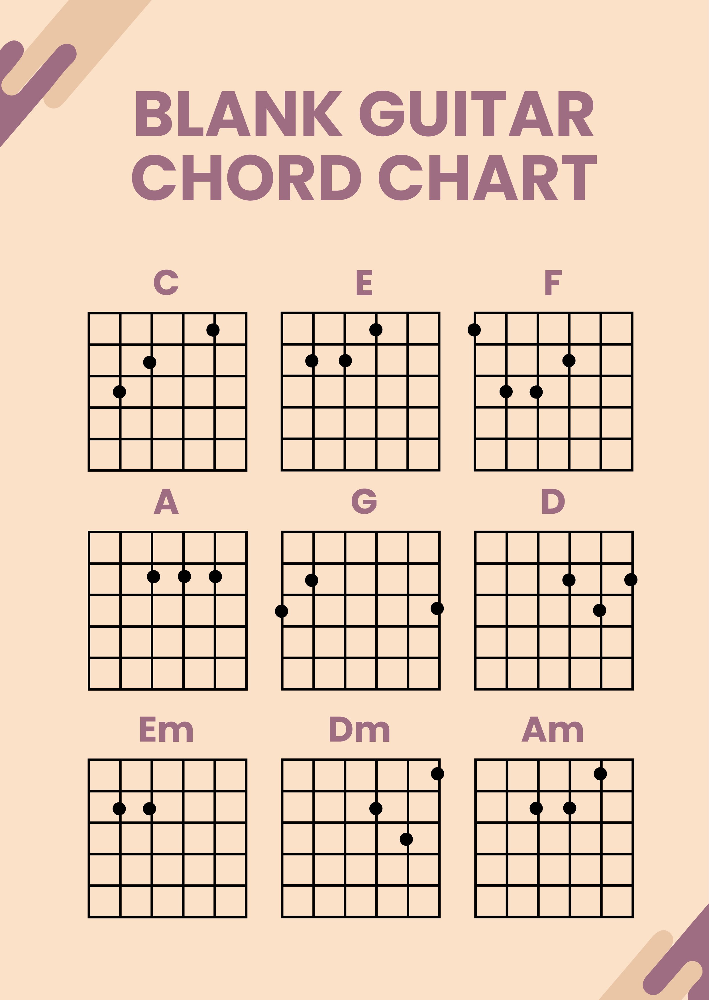 FREE Guitar Chord Chart Template Download in Word, Google Docs, PDF