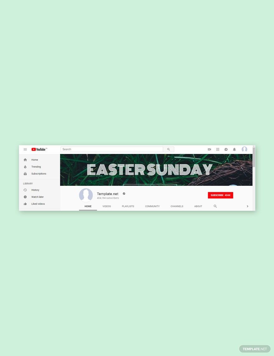 Easter Sunday YouTube Channel Cover Template
