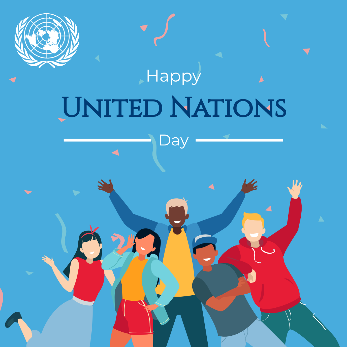 Happy United Nations Day Illustration Template