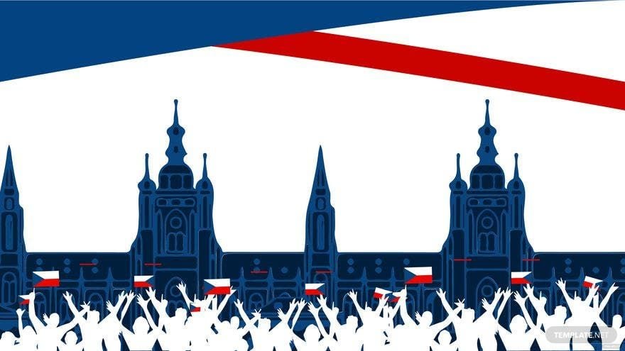 Czech Founding Day Drawing Background