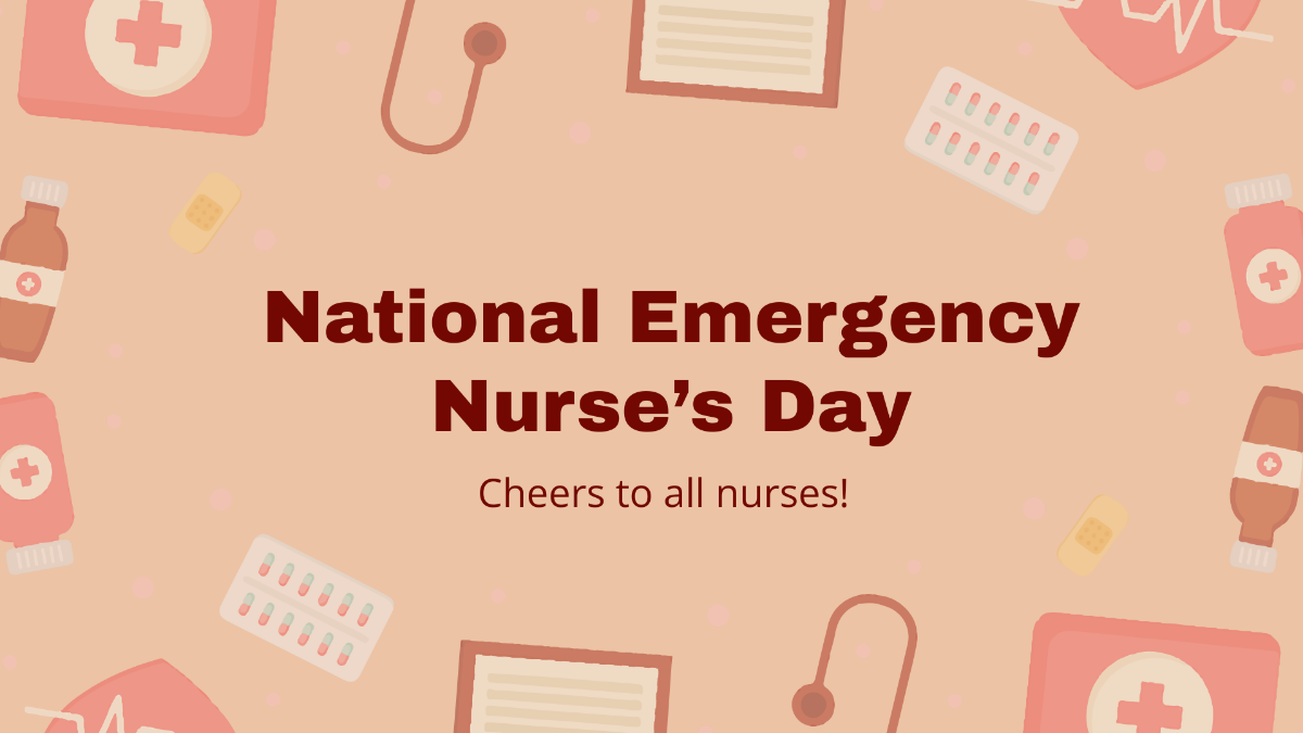 National Emergency Nurse’s Day Flyer Background Template