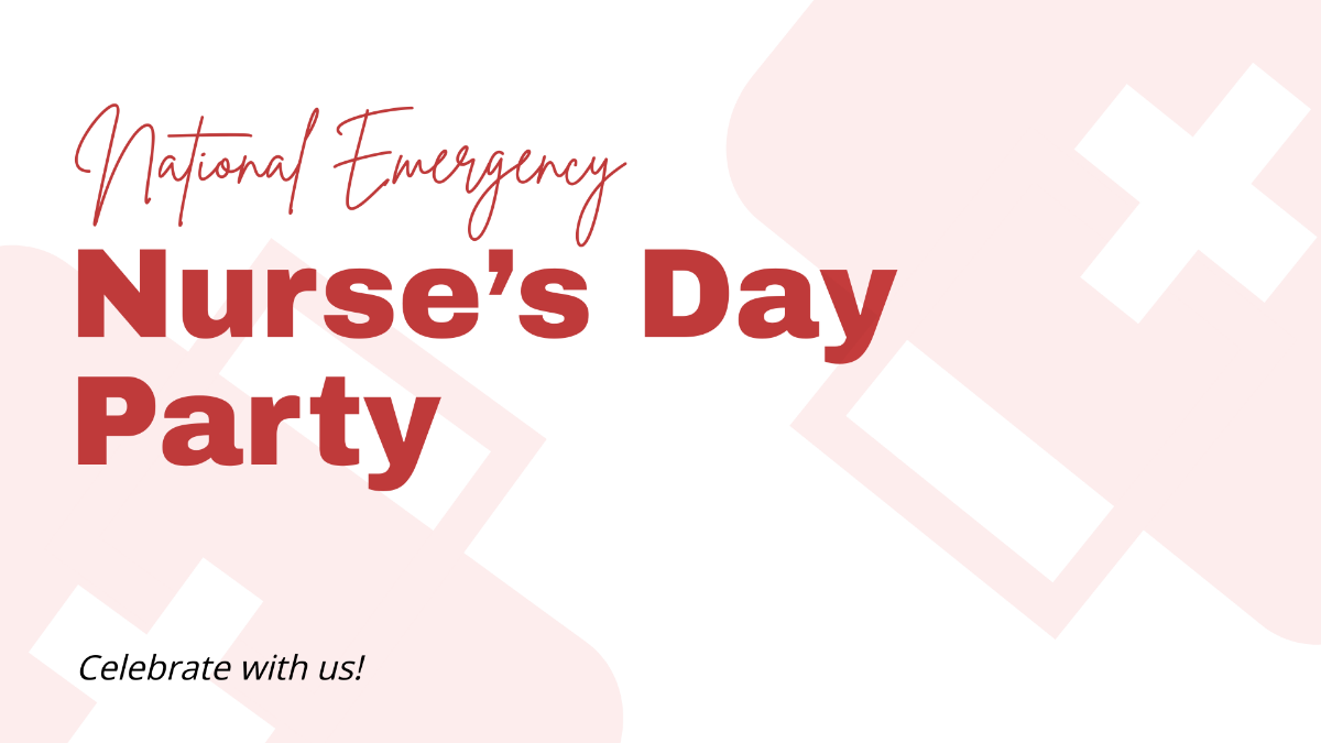 Free National Emergency Nurse’s Day Invitation Background Template