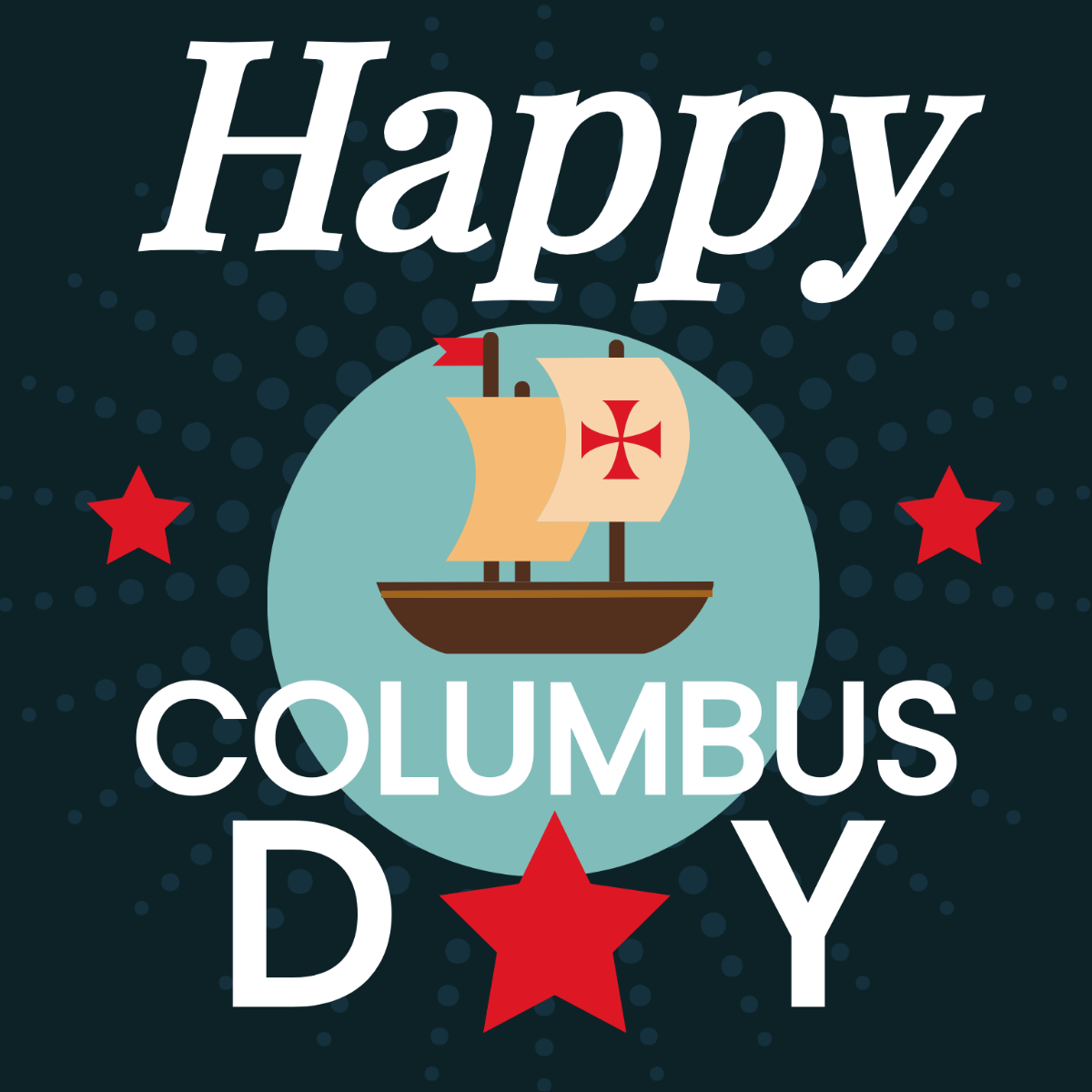 Columbus Day Design Vector Template