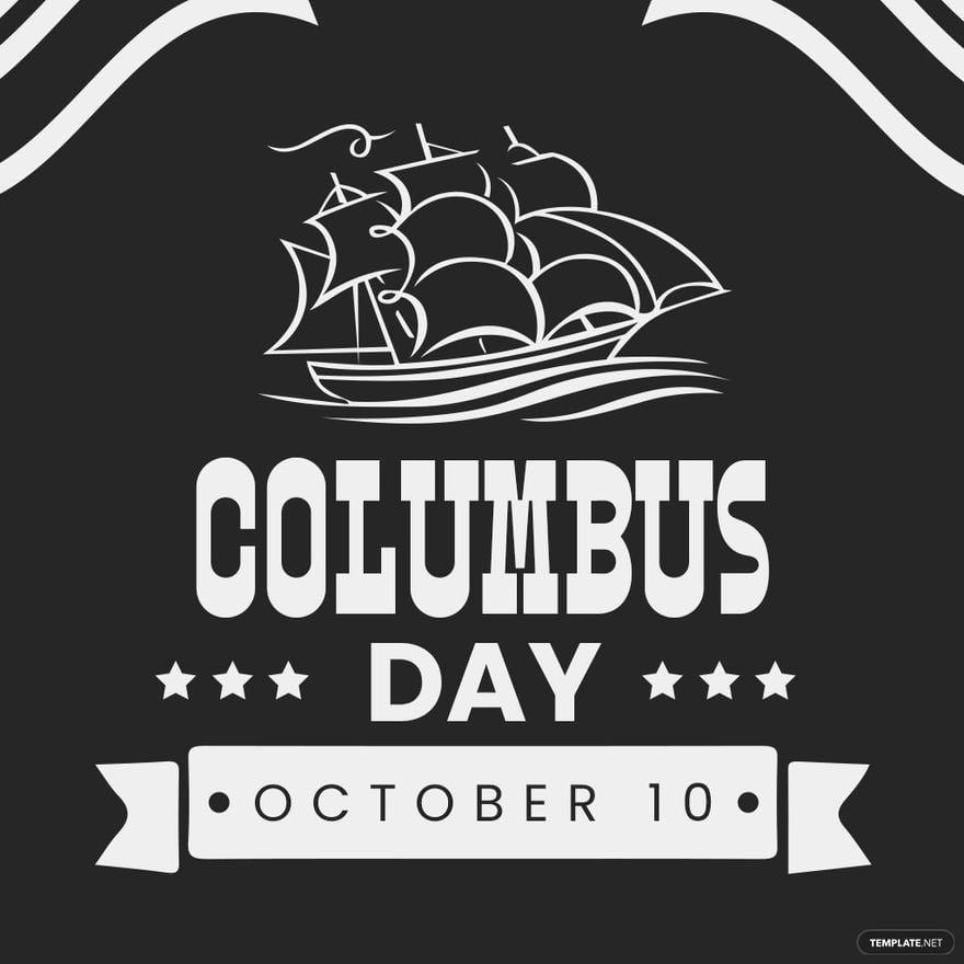 Columbus Day Chalk Design Vector
