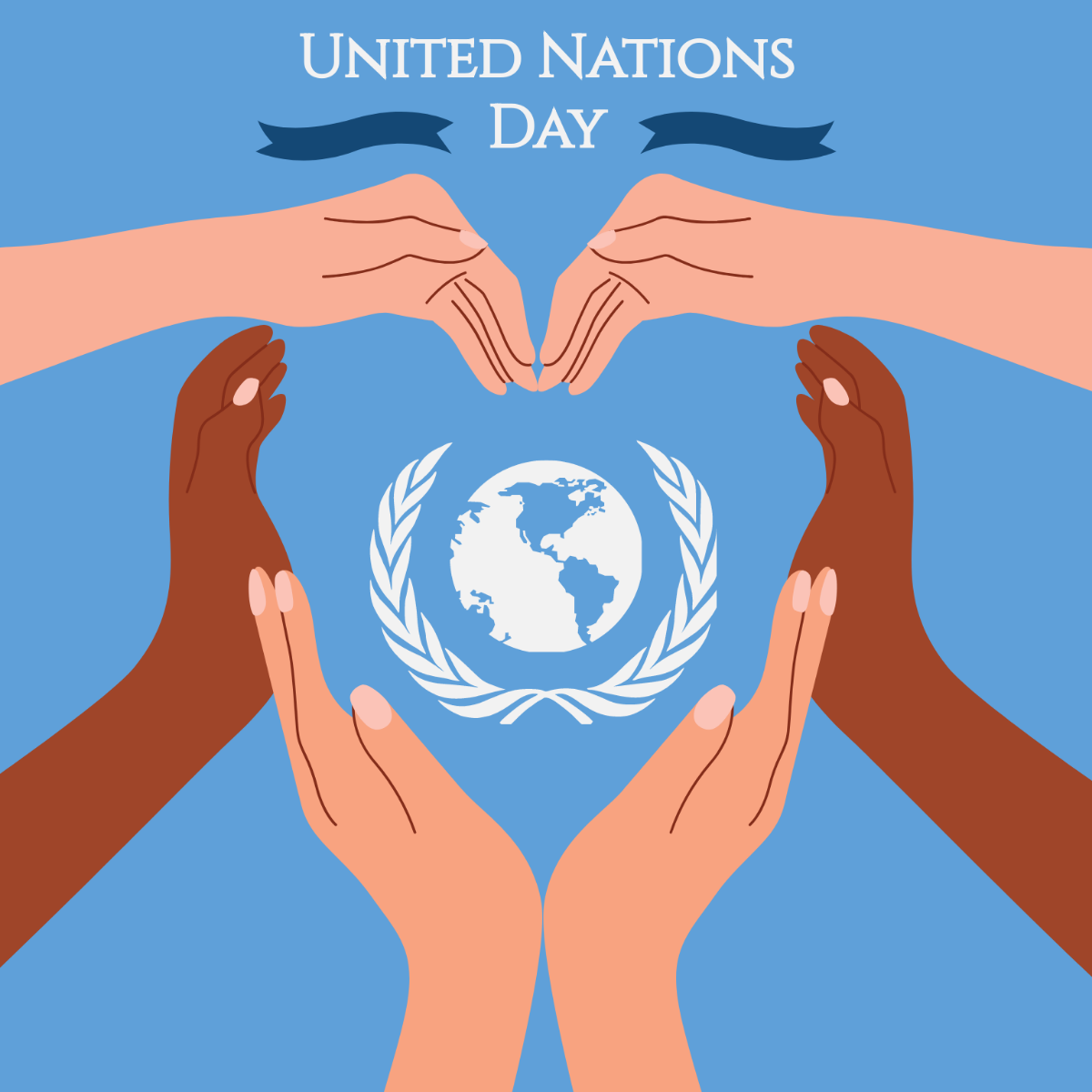 United Nations Day Illustration Template