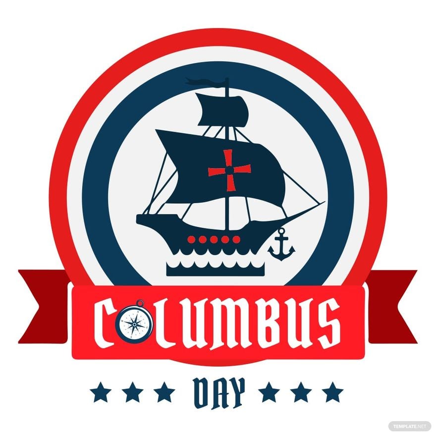 Columbus Day Logo Vector