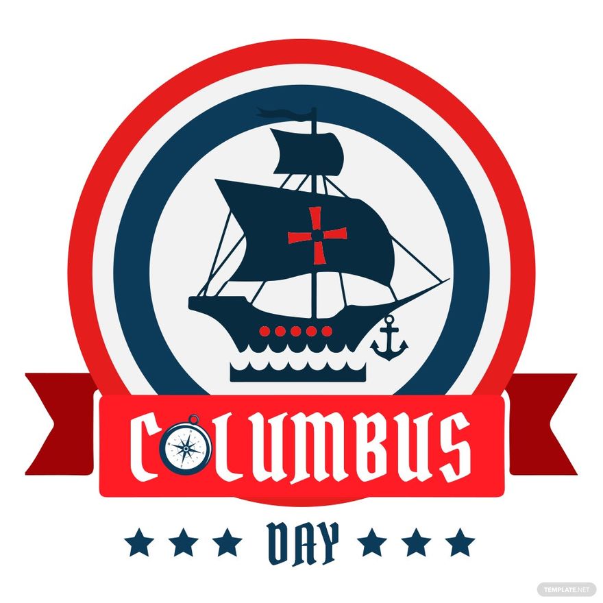 Columbus Day Logo Vector in Illustrator, PSD, EPS, SVG, JPG, PNG