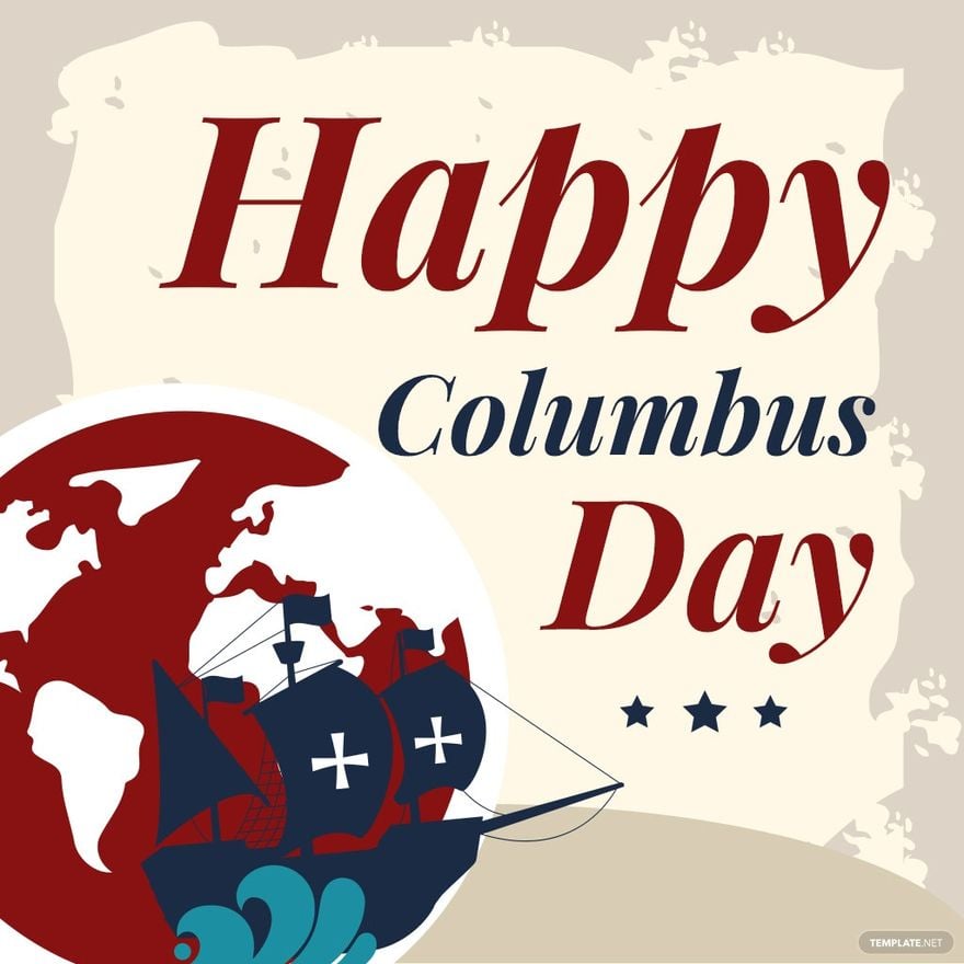 Columbus Day Sign Vector
