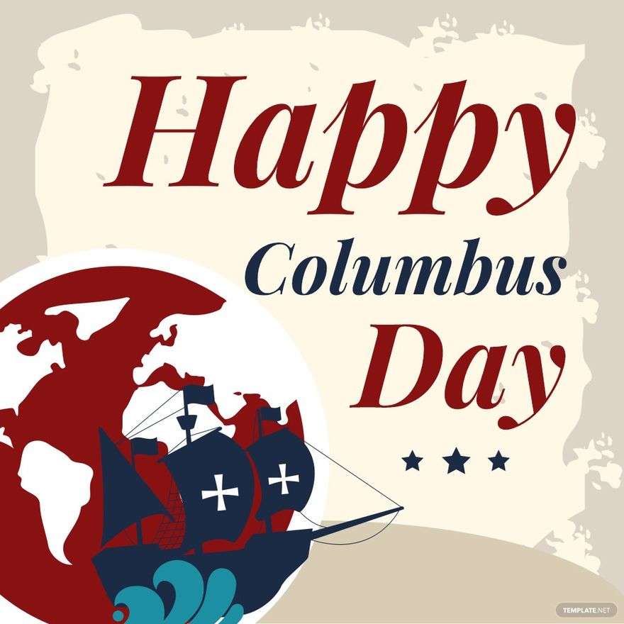 Columbus Day Blur Background EPS Illustrator JPG PSD PNG PDF 