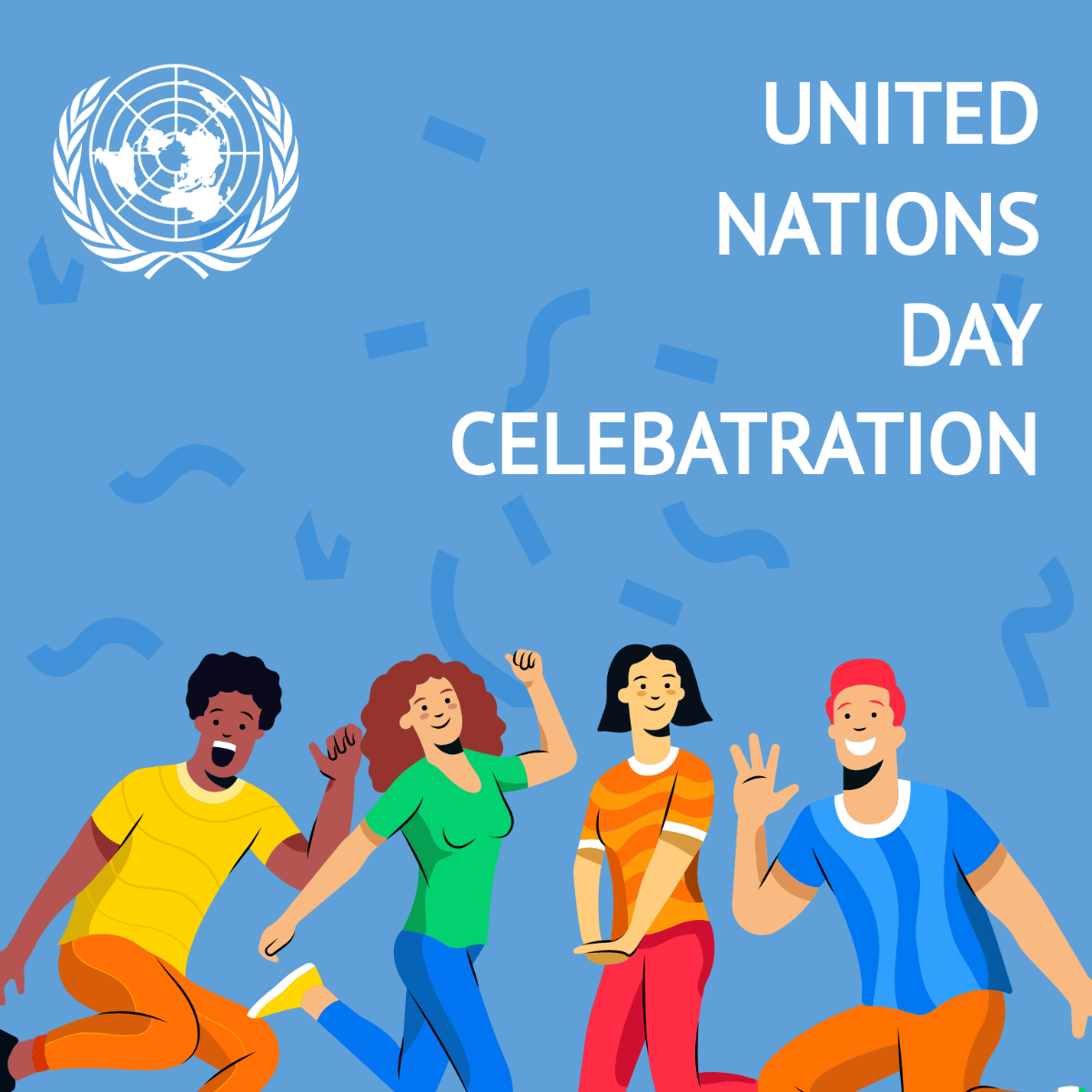 United Nations Day Celebration Vector Template
