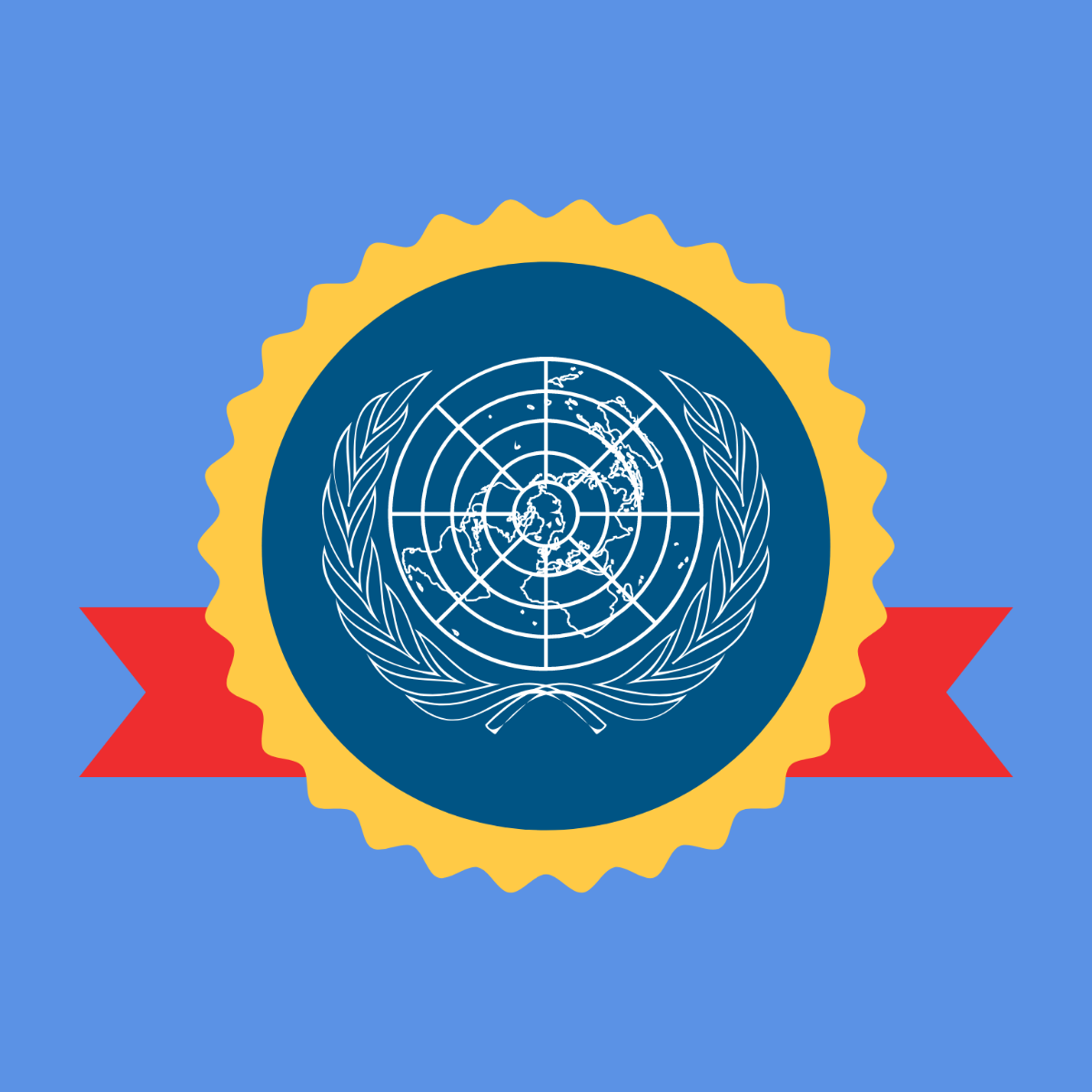United Nations Day Drawing Vector