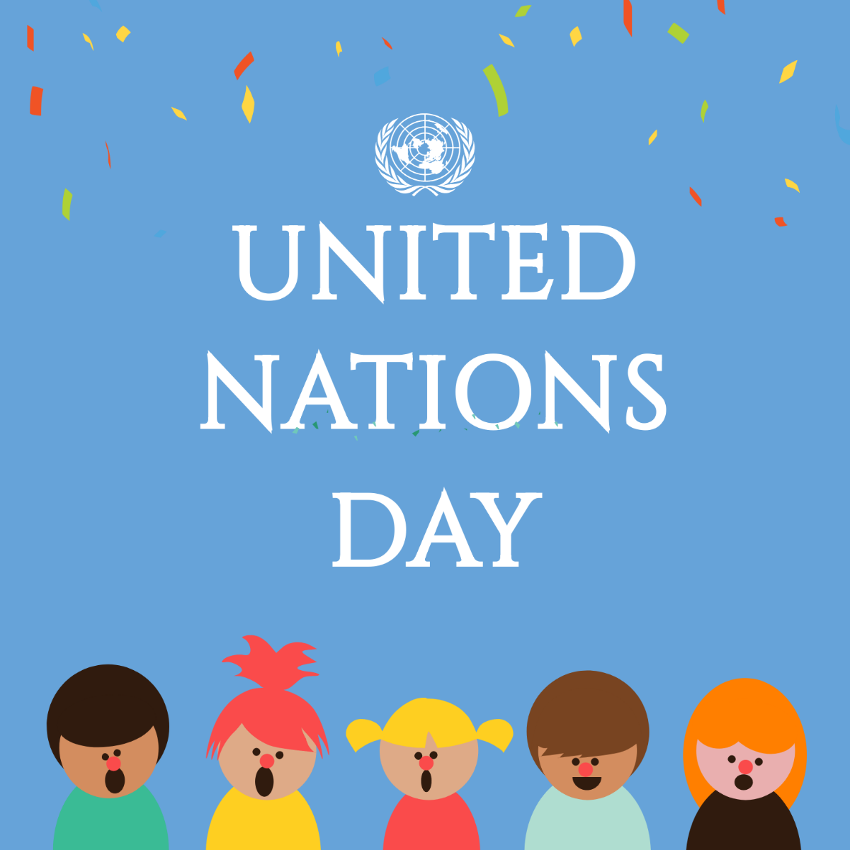 United Nations Day Cartoon Vector Template