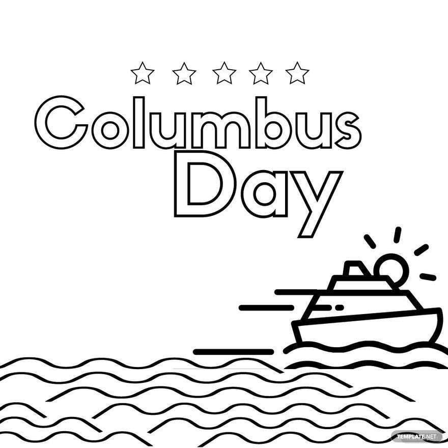 Columbus Day Drawing Vector