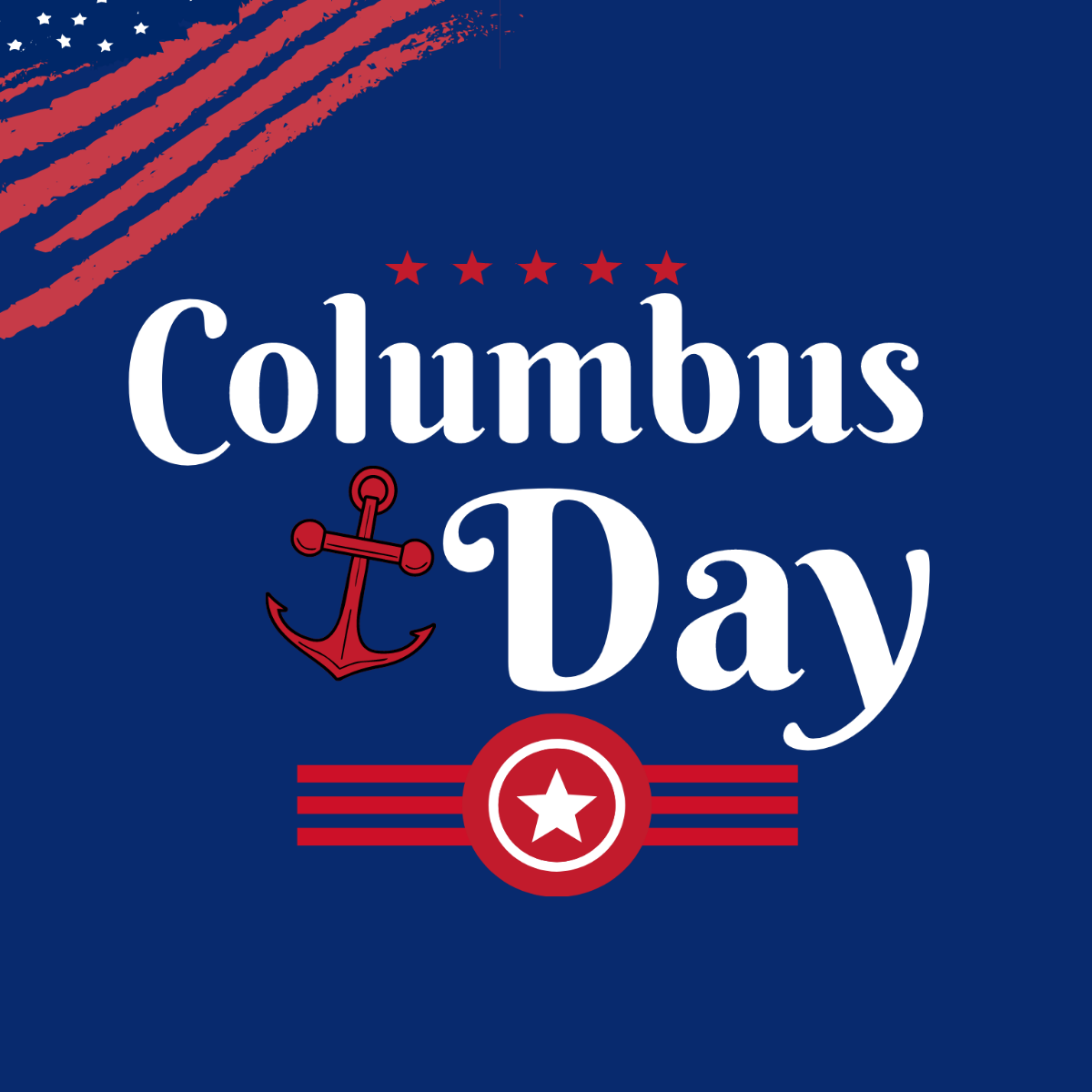 Columbus Day Celebration Vector Template