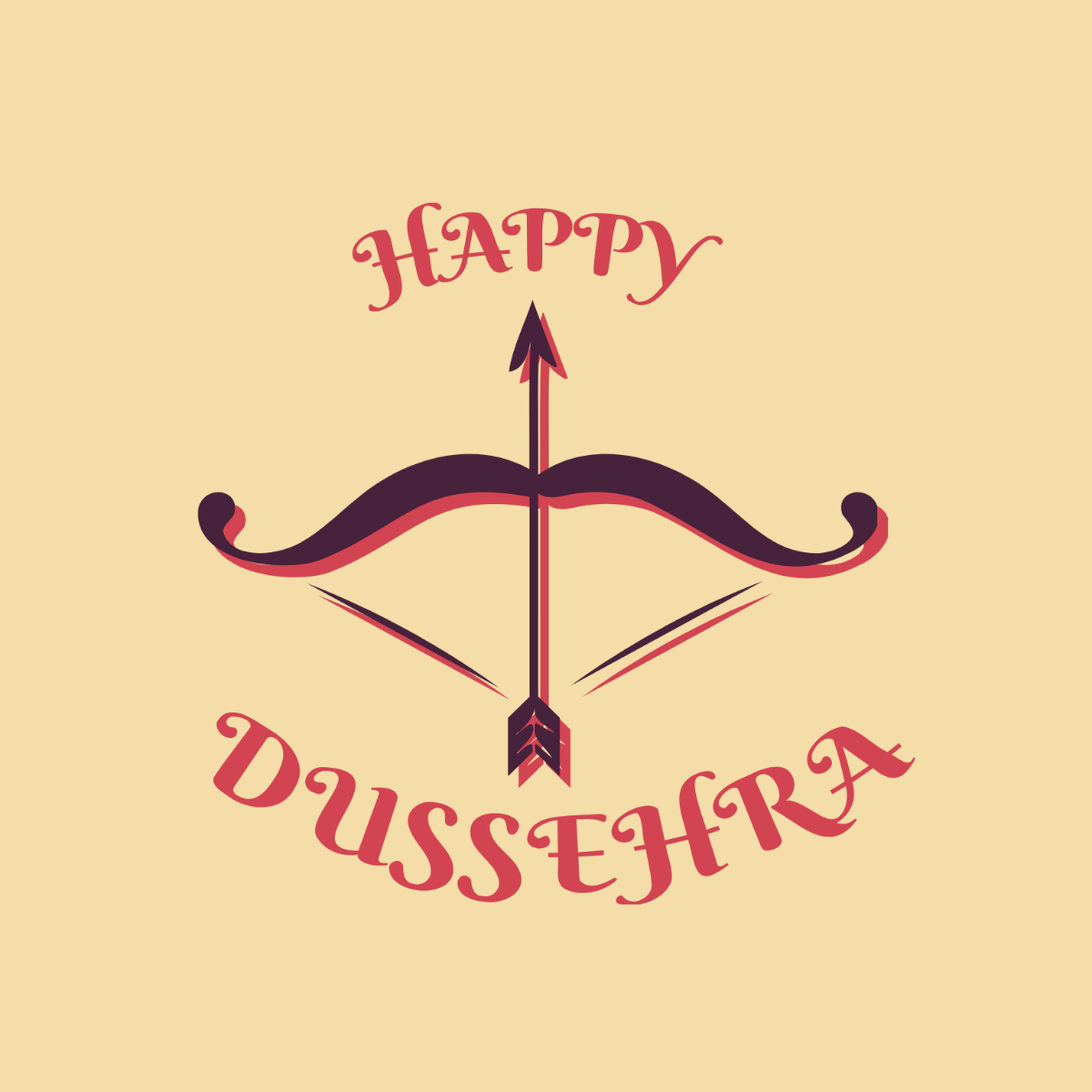Dussehra Logo Vector Template