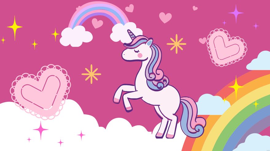 Free Girly Unicorn Background - Download in Illustrator, EPS, SVG ...