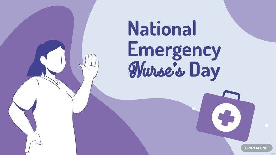 Free National Emergency Nurse’s Day Drawing Background