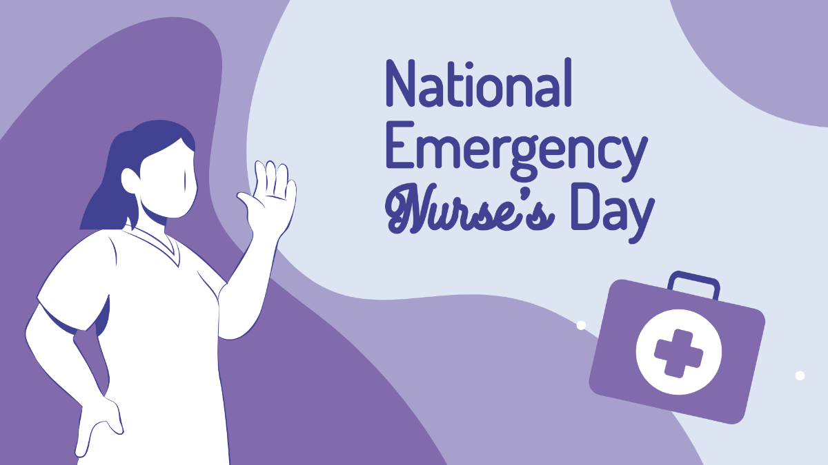 Free National Emergency Nurse’s Day Drawing Background Template