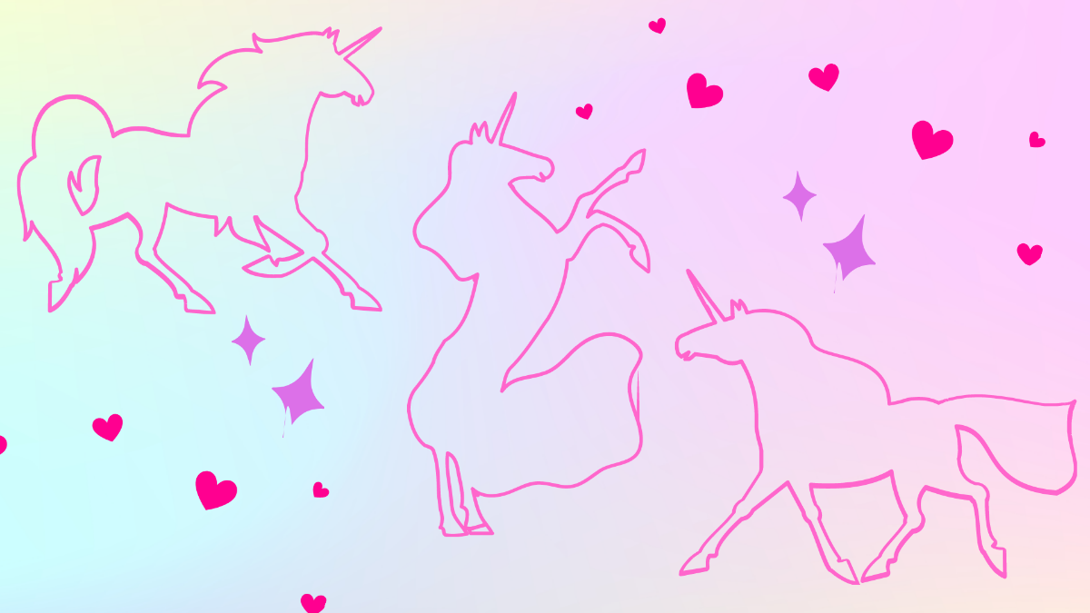 Unicorn Gradient Background Template