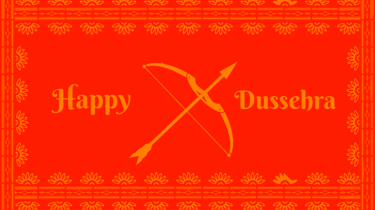 Dussehra Red Background Template