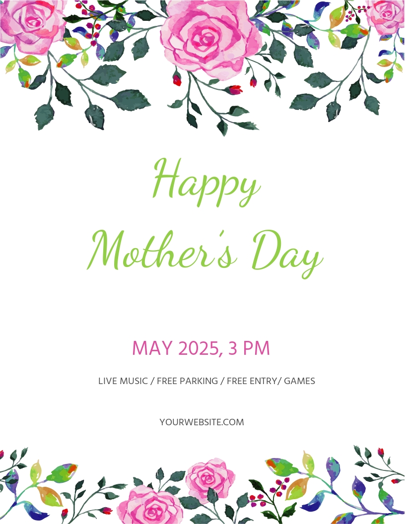 Mother S Day Flyer Template Illustrator Indesign Word Apple Pages Psd Publisher Template Net