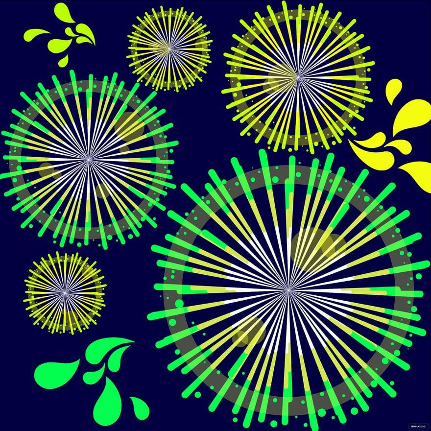 Bright Fireworks Vector in Illustrator, PSD, EPS, SVG, JPG, PNG