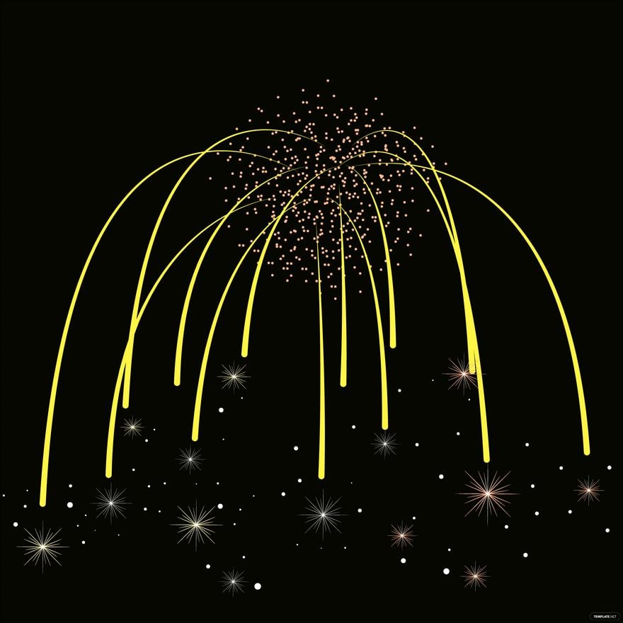 Falling Fireworks Sparkles Vector